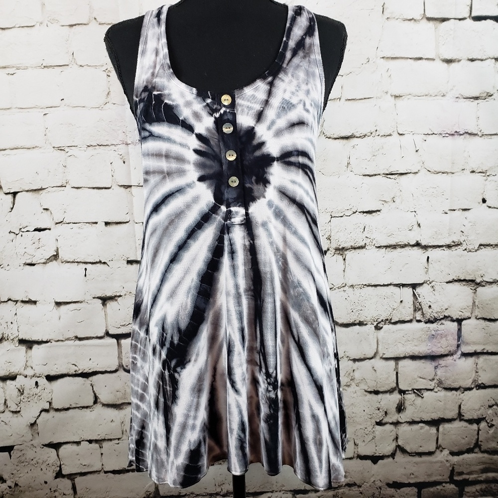 Tryst tie dye Hi-low tank top